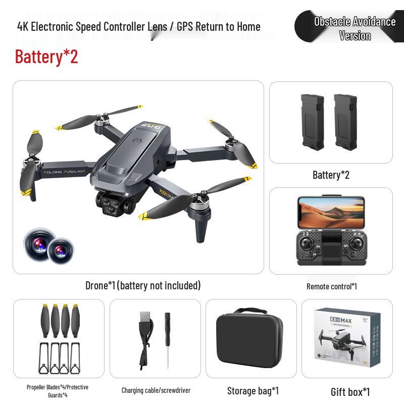 K811MAX GPS Drohne Quadcopter mit Bürstenlosen Motoren, Auto-Return, Luftbildfotografie, Hindernisvermeidung und Fernsteuerung.