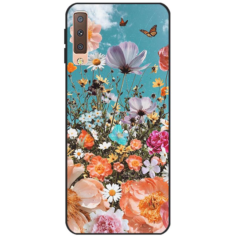 Cases For Samsung Galaxy A7 2018 Cover Silicon Color Phone Case Cover For Samsung A7 2018 A750 A750F 6.0 Inch Protective Shell