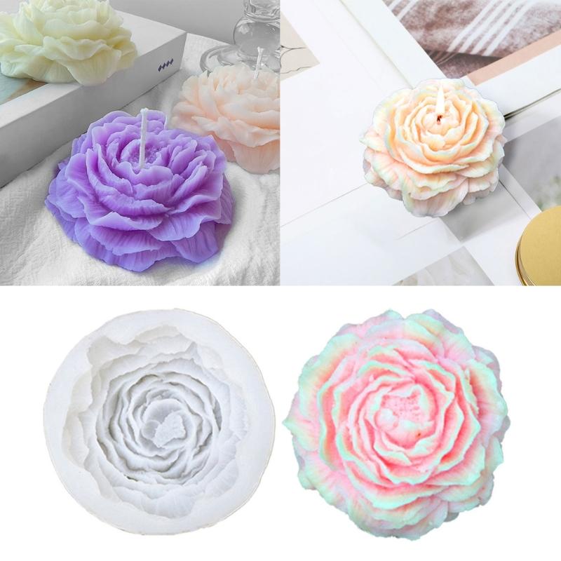Stereo Peony Mold Resin Epoxy Crafts DIY Ornament Jewelry Candle Making Tool