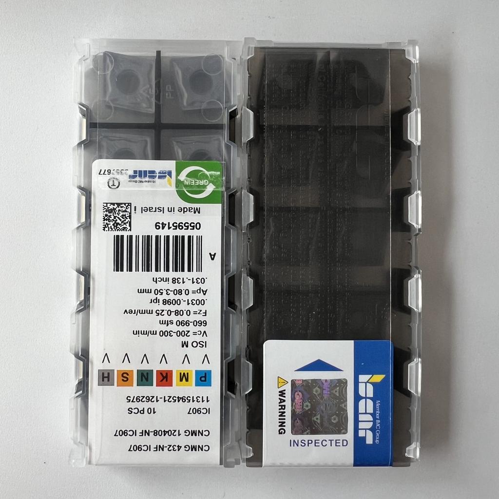 ISCAR / CNMG120408-NF IC907 / Industrial indexable carbide inserts 10 Pcs