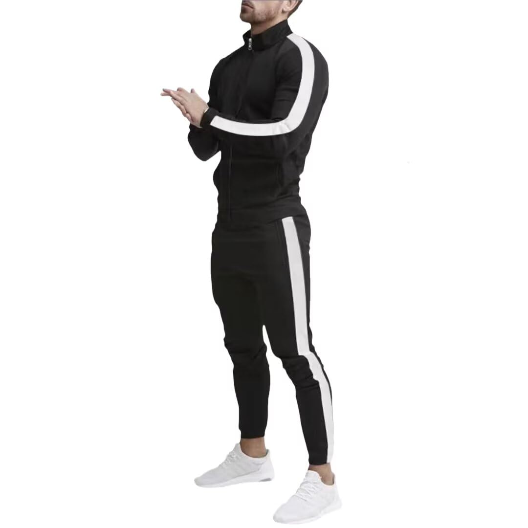 

[NORRA] Men s Tracksuit Set, Plus Sizes, Spring/Autumn, Top and Bottom Set, Hoodie, Sportswear, Jogger Pants, Slim Fit, Stretch, Exercise, Sweatpants,