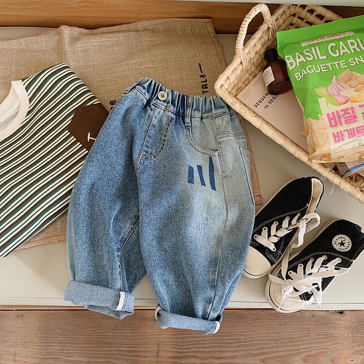 2025 New Kids' Elastic Jeans - Boys' & Girls' Long Denim Pants