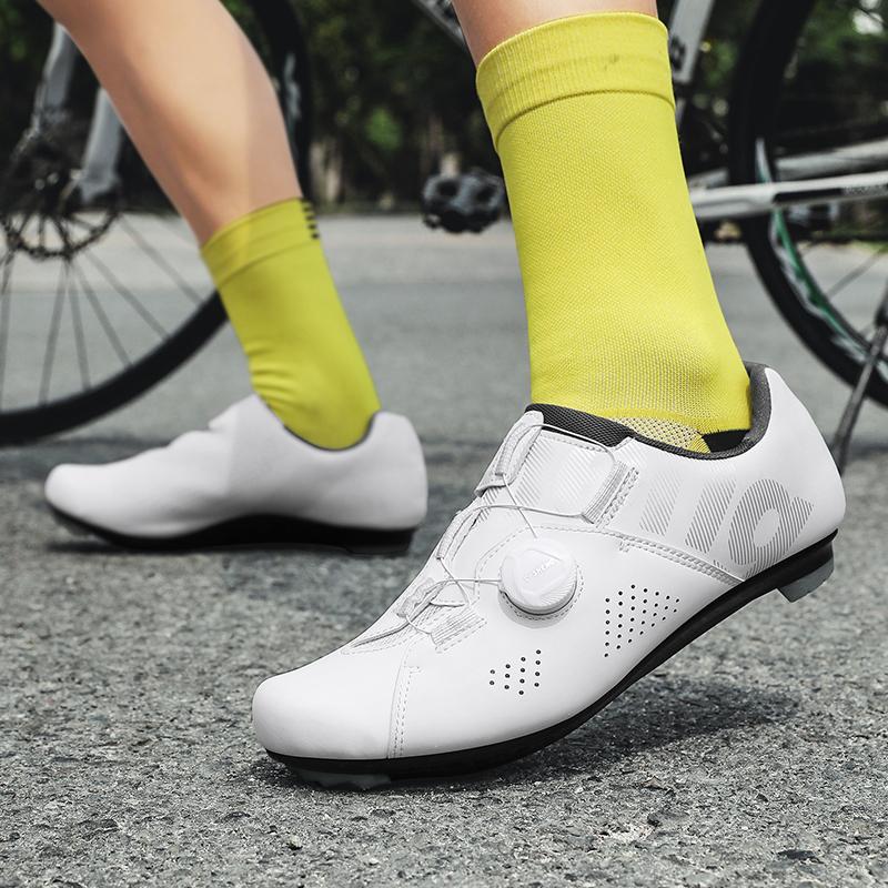 Stivali da Bicicletta Unisex per Esterno Mountain Bike Bici da Strada Stivali Moda Negozio di Ciclismo Scarpe Autobloccanti per Bici da Strada da Donna/Uomo Traspiranti