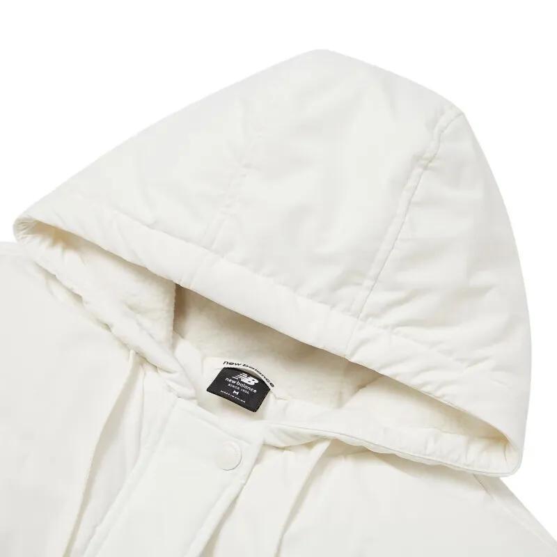 New Balance Down Jackets Women's White Hooded Moderate Other (Unisex) Down Jackets AWJ24301 CIC
