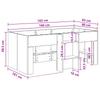 Kids Loft Bed 2 pcs Grey Sonoma 163 x 101.1 x 68.5 cm