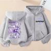 Hoodies Sweatshirts Girls Zip Sweatshirt Children's Clothing Cartoon Print Hoodie Casual Top