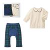 MIKI HOUSE HOT BISCUITS T-shirt & Pants Gift Set (Boxed) for Boys and Girls, Baby Clothes, Baby Gift, Green, 90cm, 74-9996-383