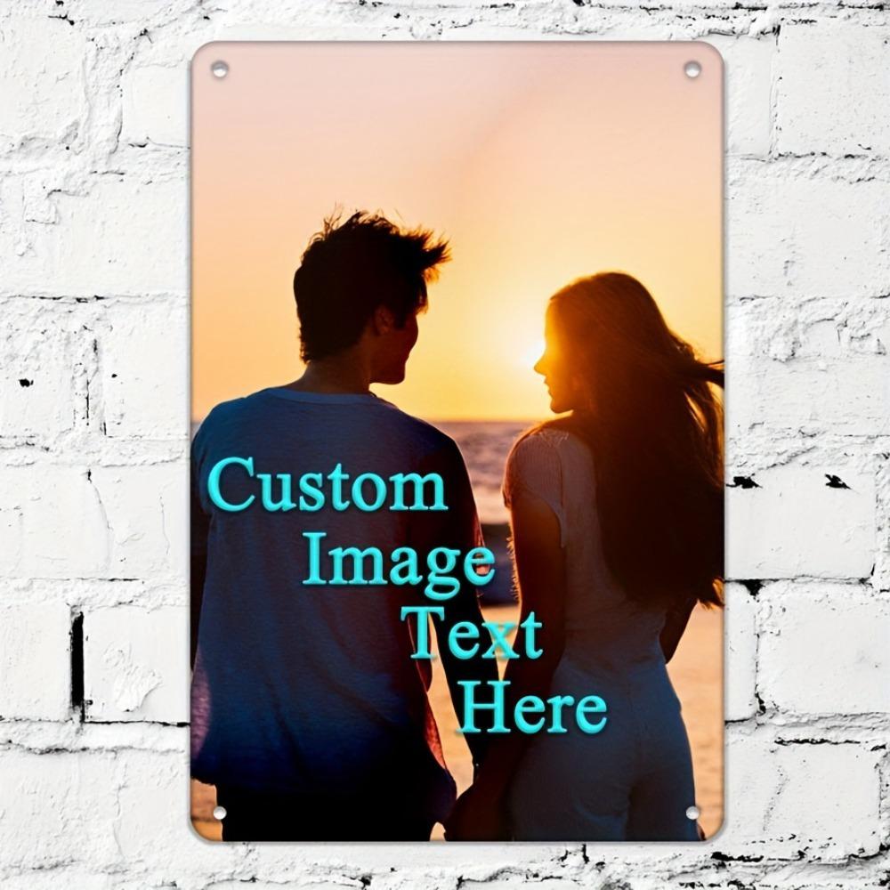 Custom Photo Metal Wall Art 8x12in Vintage Tin Sign Home Office Decor
