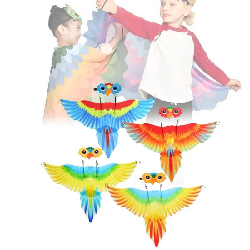 Halloween Wings Parrot Cape Bird Headdress Childrens Performance Cosplay Props