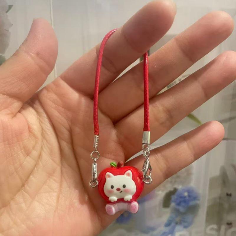 Mini Cartoon Apple Cat Hamburger Resin Dollhouse Accessories Set