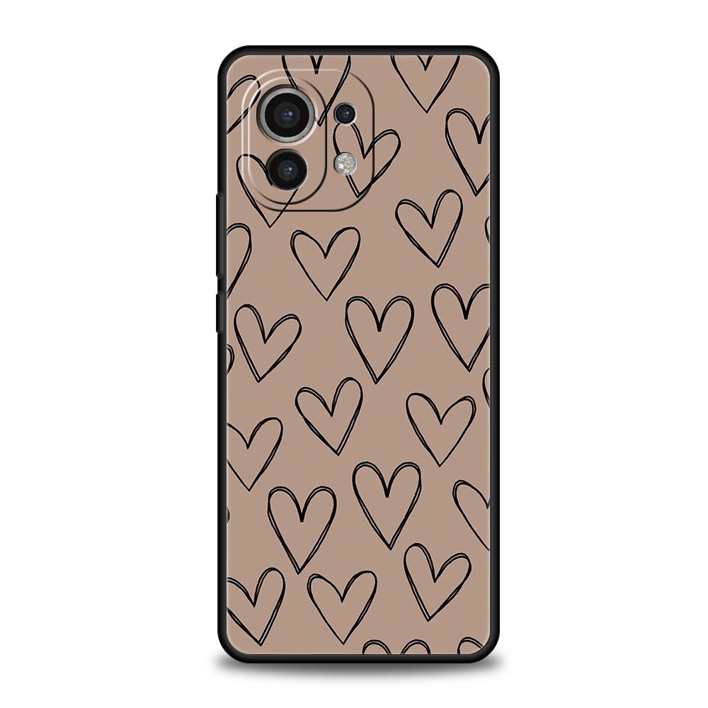 Phone Case For Xiaomi 15 14 13 12 Lite 14T 13T 12T Pro Poco X7 X6 X5 X4 X3 NFC F7 Ultra F6 Pro Soft Cover Love Heart