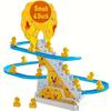 6pcs Ducklings Climbing Stairs Toy, Electric Slide Yellow Duck Toy Light And Music Toy easter gift halloween christmas gift