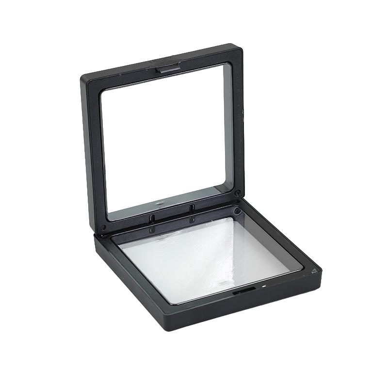 1 stk Ramme Bærbar Smykkevisningsbeholder Elastisk Smykkeetui Støvtett Ringeske Gjennomsiktig Merkepinneoppbevaring PE-film