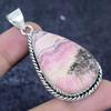 Rhodochrosite Gemstone Handmade 925 Sterling Silver Jewelry Pendant 2.40" y4W39