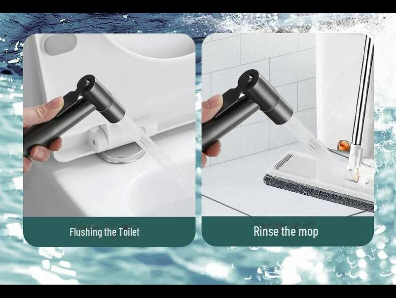 Sada rozprašovače na toaletní bidet z nerezové oceli s posilovací tryskou pro čištění a splachování koupelny.