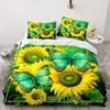 3pcs Beautiful Sunflow 3D Printed Bedding Set Cozy Comfortable Duvet Cover King Queen Twin Size Birthday Gift Bedroom Decoration