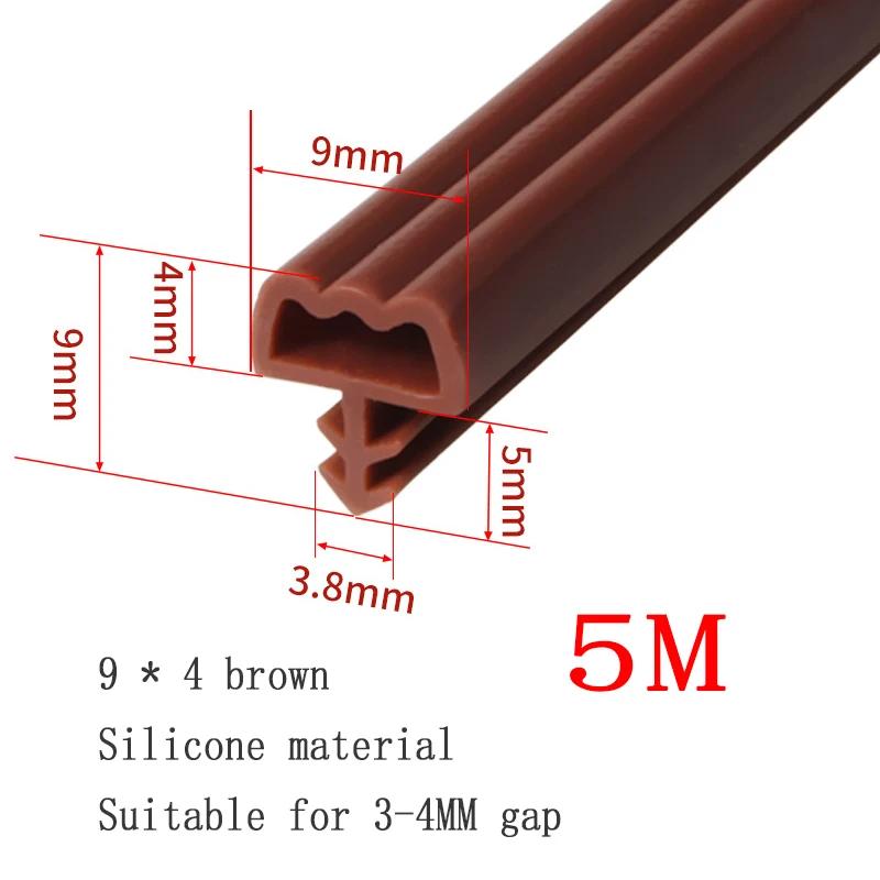 Wooden Door Sealing Strip Slot Type Porous Silicone Bedroom Door frame Door Seam Windproof Soundproof Adhesive Strip