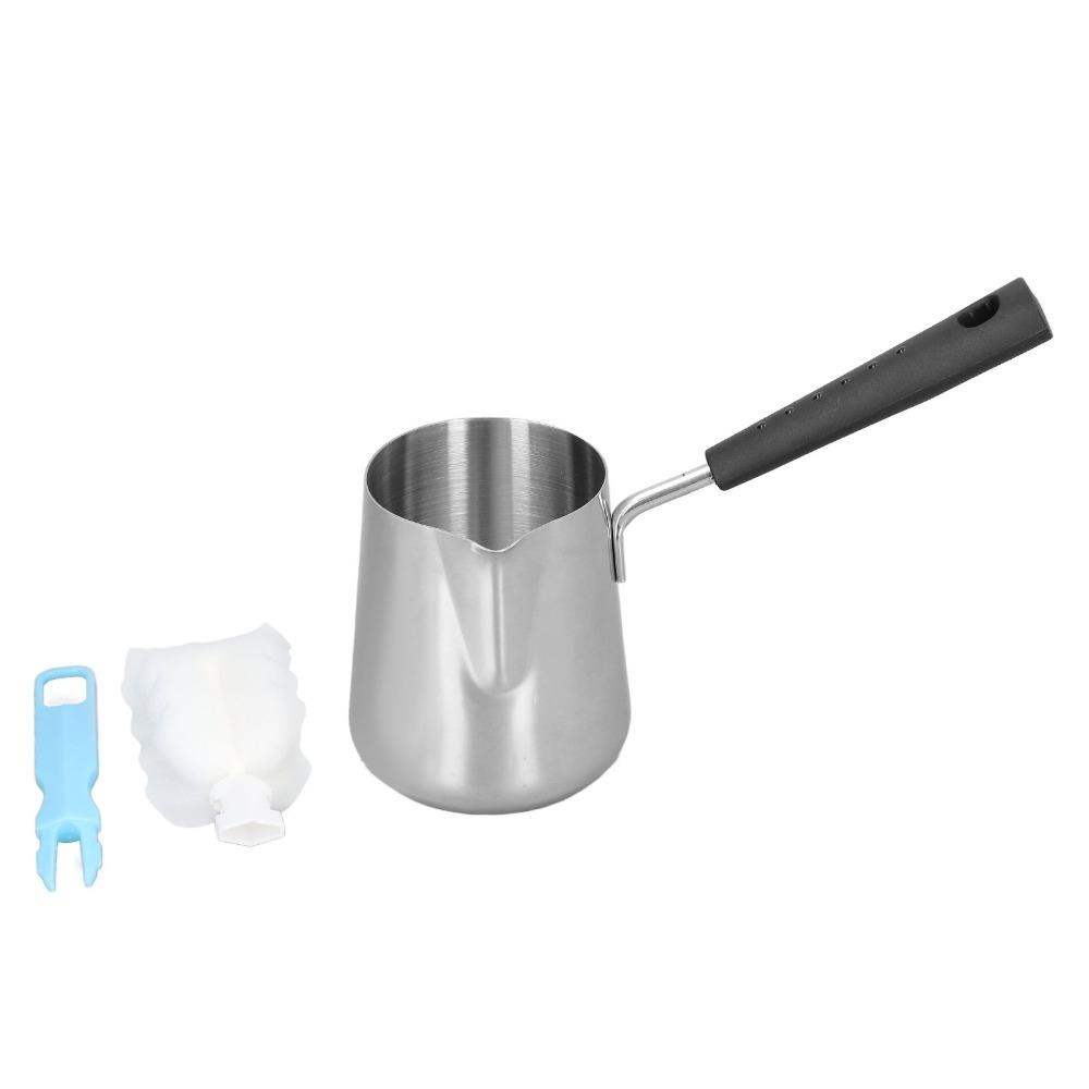 Mini Size Butter Warmer Stainless Steel Milk Warmer Barista Tools Melting Pot  Lattes Preparation