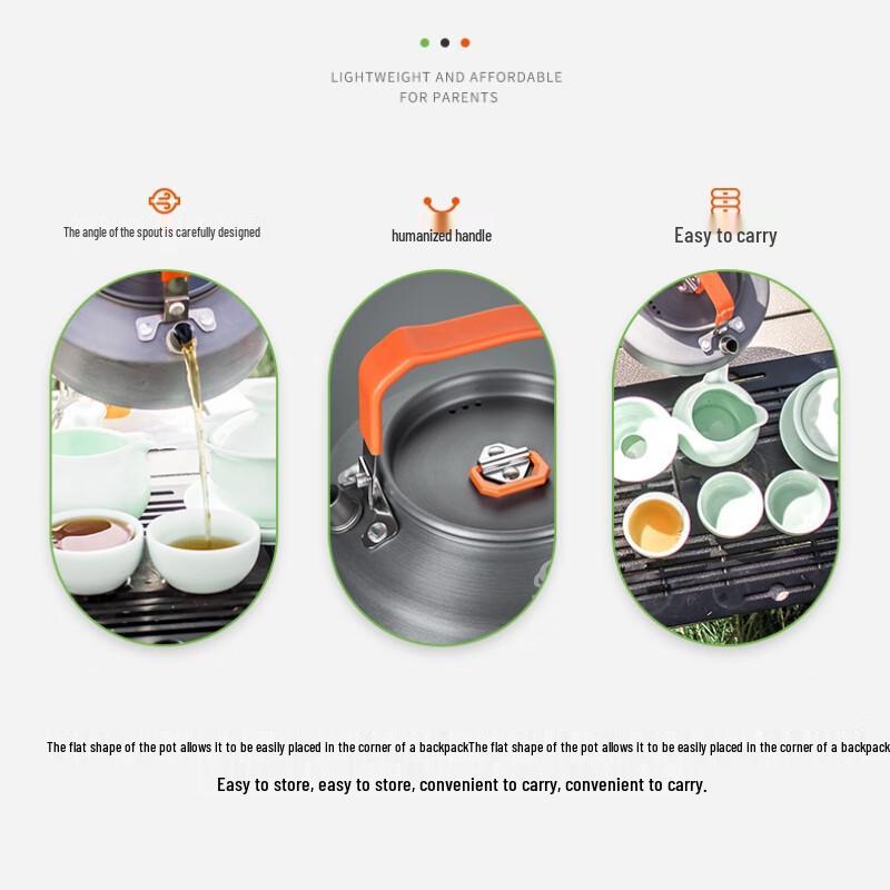 Outdoor Portable Aluminum Camping Kettle