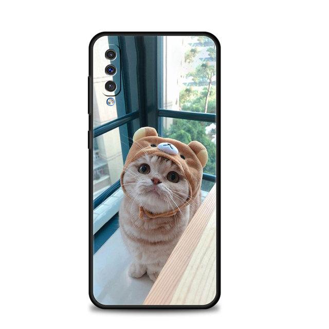 

Для Samsung A10 A30 A70 A20s A20e M31 A50 A40 M30s A10e M22 M12 M52 5g M33 A10s Cute Cat Kitten Celular Case Модный черный For Samsung M01