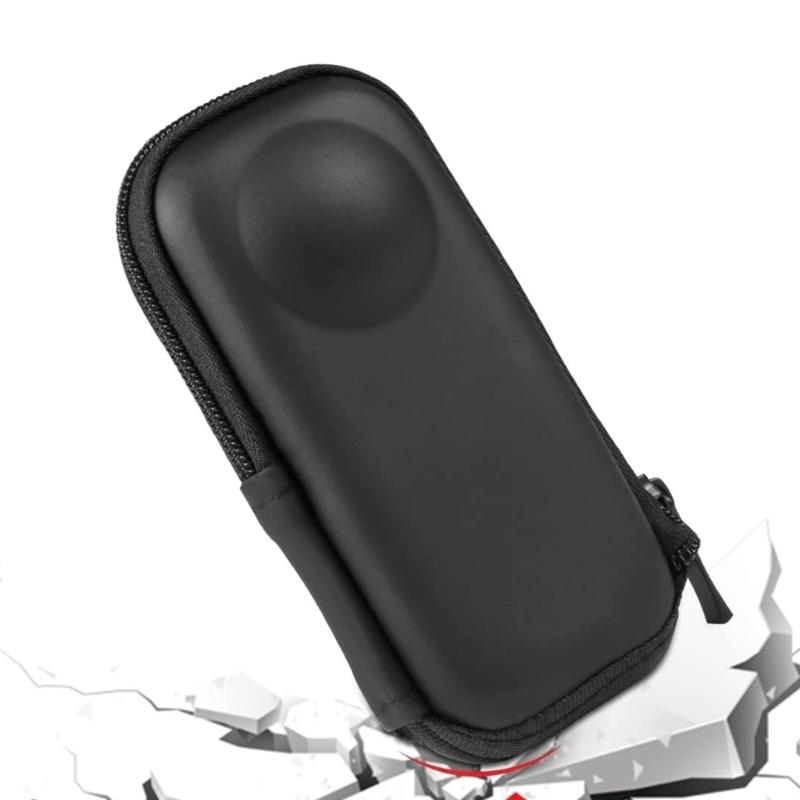 Durable Travel Case for Action Camera Hard Carrying Case Compact Storage Case Lightweight PU Bag for 360 One X2 / X3