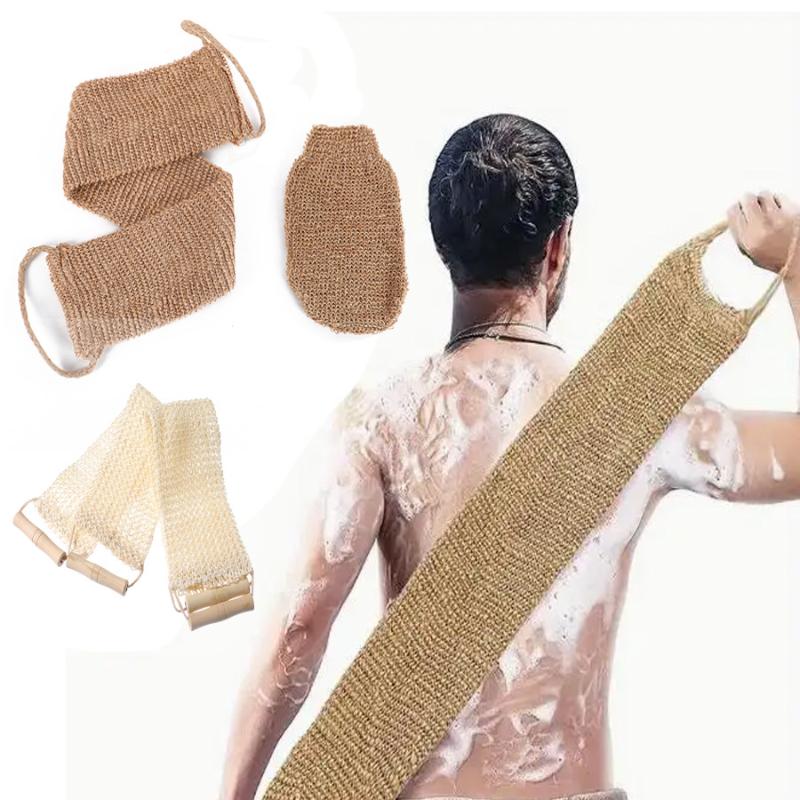 Revitalisez la peau avec la ceinture de bain exfoliante en jute de ramie - Essentiel pour la douche