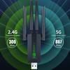 Dual Band 1200Mbps WiFi USB Adapter 2.4G+5Ghz Wi-Fi Dongle 4 Antenna 802.11AC USB3.0 High-Speed Wireless Card Receiver PC/Laptop
