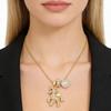 European and American Cute Unicorn Pony Necklace - Real Gold-Plated, Rhinestone-Embellished, Luxurious Jewelry Piece.