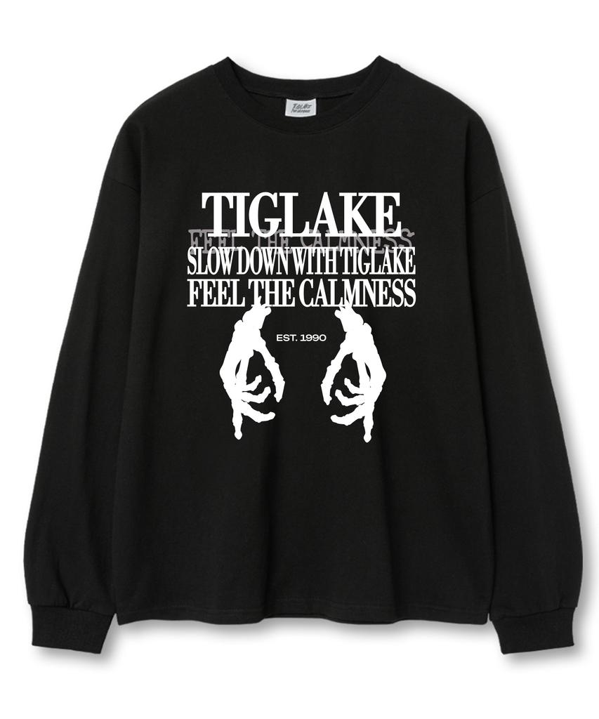 TI.GLAKE Slowdown Oversized Long Sleeve T-Shirt Black [Select Ribbed Sleeves]