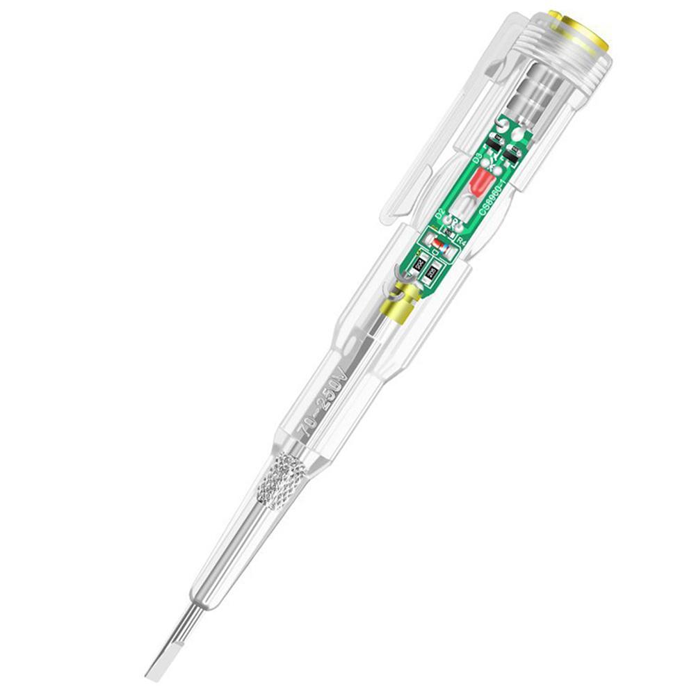 Induced Electric Tester Pen Screwdriver Probe Light Voltage Tester Detector AC/DC 70-250V Test Pen Electrical Line Detector