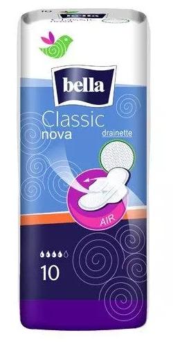 Bella Nova Ultra-Comfort Sanitary Pads with Wings - 10 Pack
