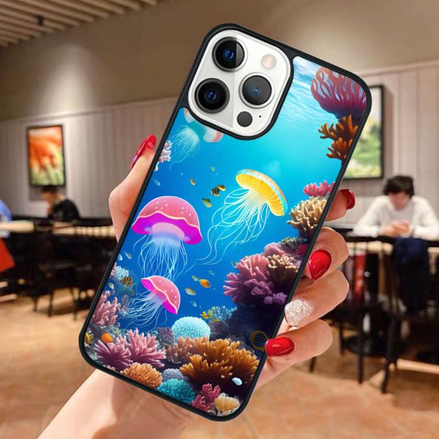 jellyfish Phone Case For Apple iPhone 17 Air Pro Max Plus Coque For iPhone 17 Air 14 15 16 13 12 Max Cover