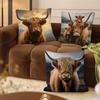 Hochlandrinder Kissenbezug Mode Quadratischer Kissenbezug Schlafzimmer Sofa Raum Ins Dekoration Freizeit