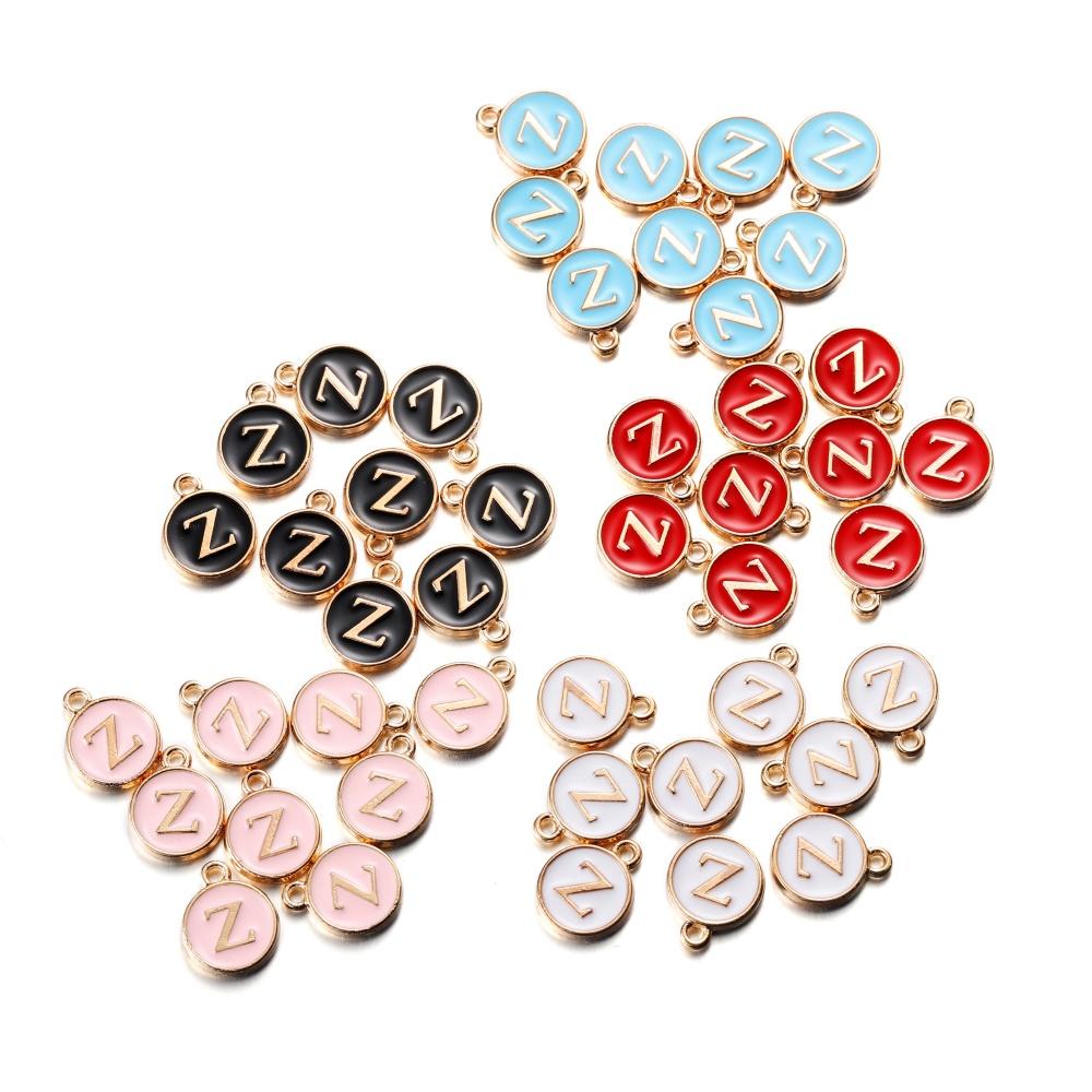

20Pcs 12*15mm A-Z Letter Charms Enamel Charms Alphabet Initial Letter Handmade Pendant for DIY Bracelet Necklace Jewelry Making black