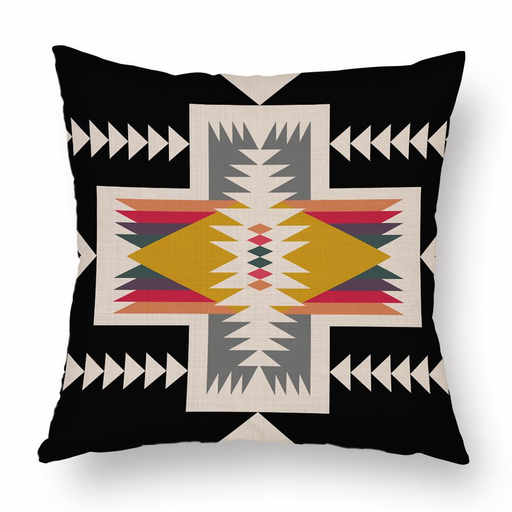 Colorful Navajo Aztec Geometric Print Pattern Cushion Cover Home Living Room Sofa Decor Pillow Pillow Cover