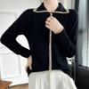 Women's Cashmere Cardigan Qinghe Cashmere 30% Cashmere 70% Wool Autumn and Winter Cashmere Cardigan Soft and Warm