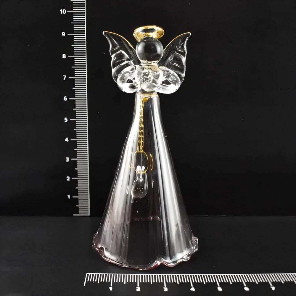 Fourcart Cute Handmade Glass Craft "Angel Bell" Pink x 6 Pieces