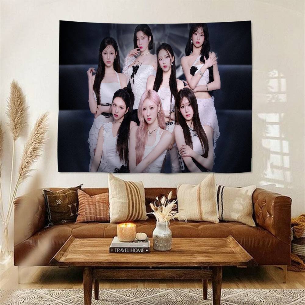 Popular Kpop Group BBaby MMonster Chart Tapestry For Living Room Home Dorm Decor Art Home Decor