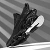 Men's Shoes Summer Breathable Mesh Fly Knitting Sports Running Thin Blade Shoes Men's Socks Shoes Dad
