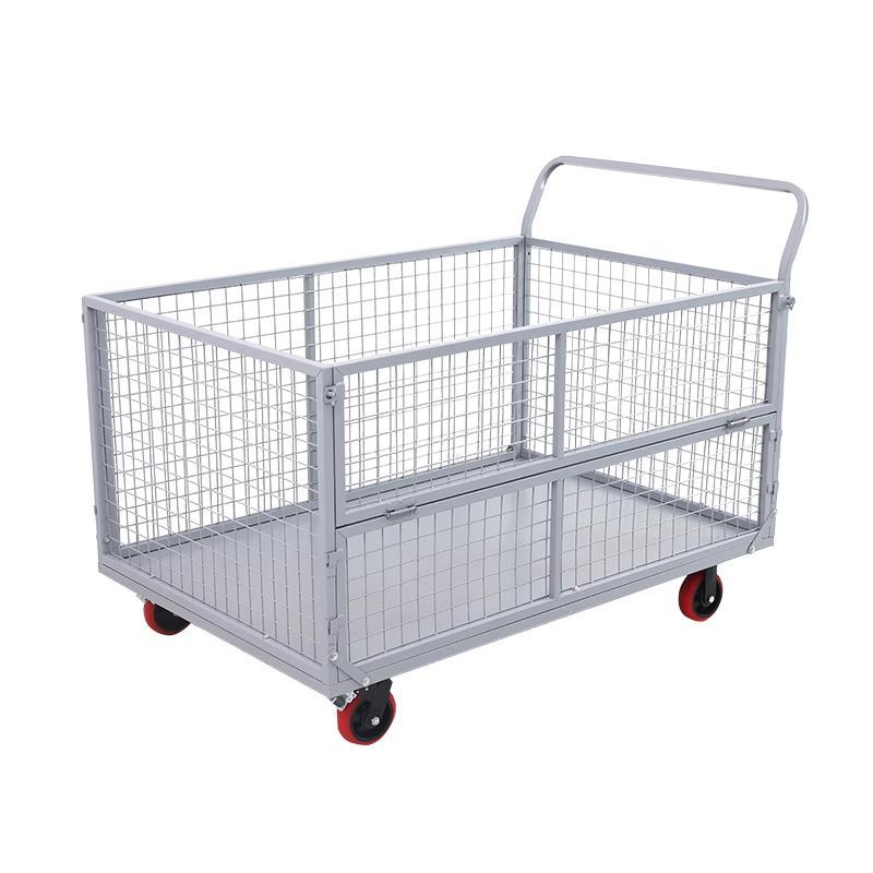 Warehouse Mesh Cart - Multi-Functional Folding Hand Truck for Silent Transport and Load-Bearing Handling