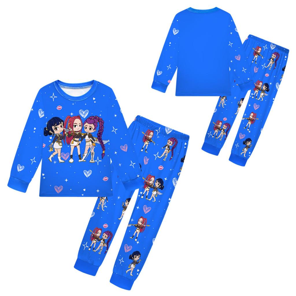Children's Witch  Girls Printed Suit Long Sleeve Pants Suit