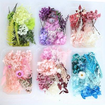 1Box Getrocknete Blumen Trockenpflanzen für Epoxidharz Gussform DIY Aromatherapie Kerzenformen Handwerk Werkzeuge Schmuckherstellung Zubehör