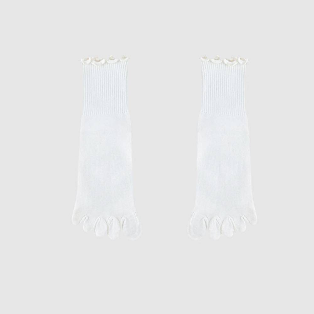 Breathable Five Fingers Socks Edge Curl Short Socks Cute Cotton Socks  Women