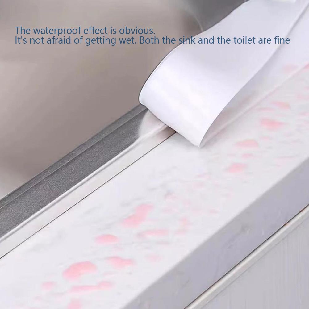 1 Roll Caulking Waterproof Anti-Mold Sealing Tape Bathroom Shower Toilet Adhesive Gap Cover Kitchen Crevice Sealant Tape