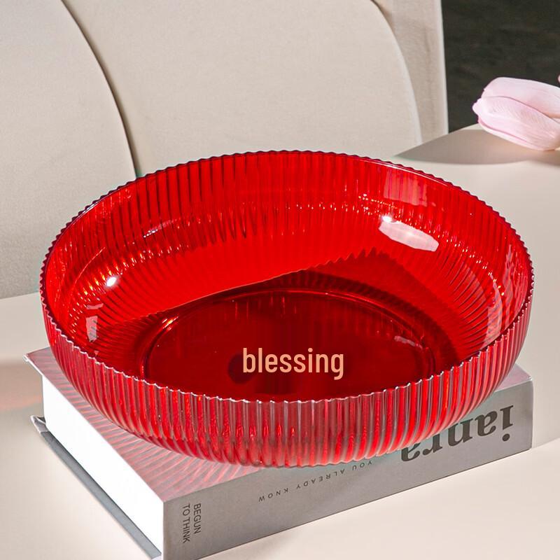 

Simple Chinese Red Fruit Plate with Base