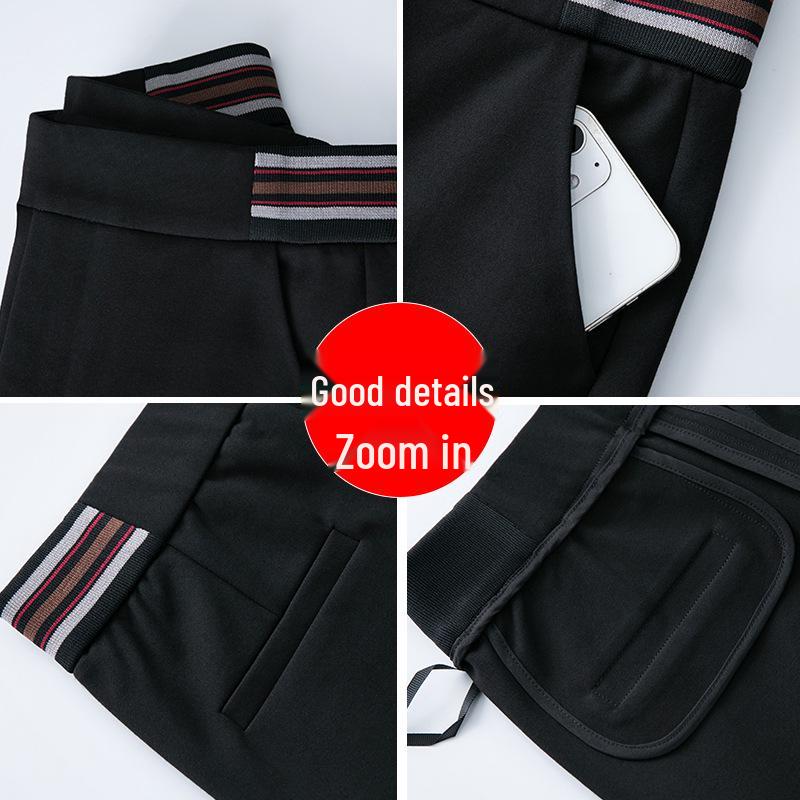 Damen High Waist Elastische Freizeithose - Schlankmachende Straight Leg Hose für Frühling & Herbst 2025