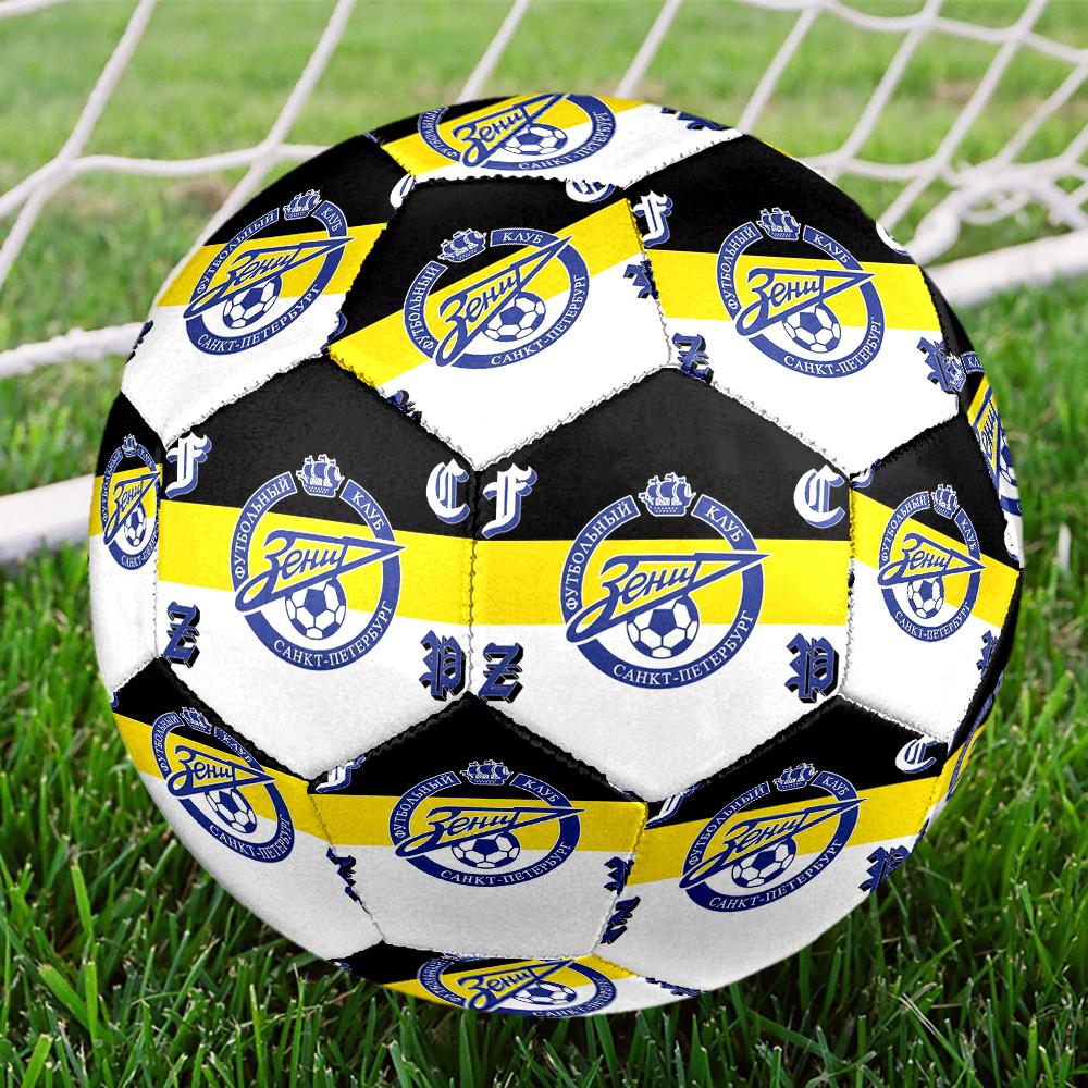 Zenit Saint Petersburg Indoor Soccer Ball Size 5 Colorful All Ages Machine Stitched PVC Competition Ready Durable High-Bounce