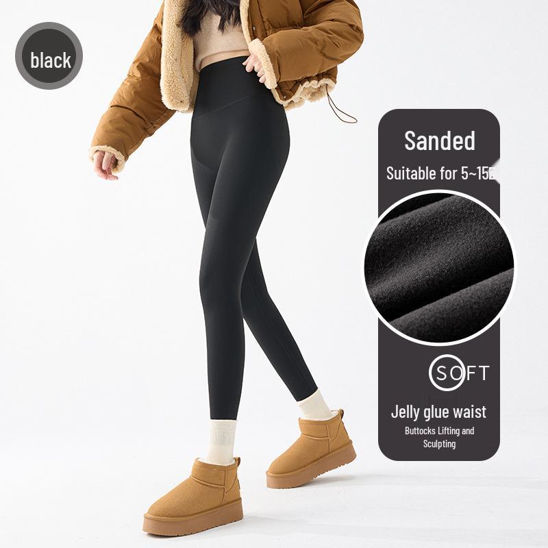 

Женские флисовые леггинсы с высокой талией «Акула» - Осенне-зимние леггинсы с контролем живота, без неловких линий. XXXL (77-90 kg)