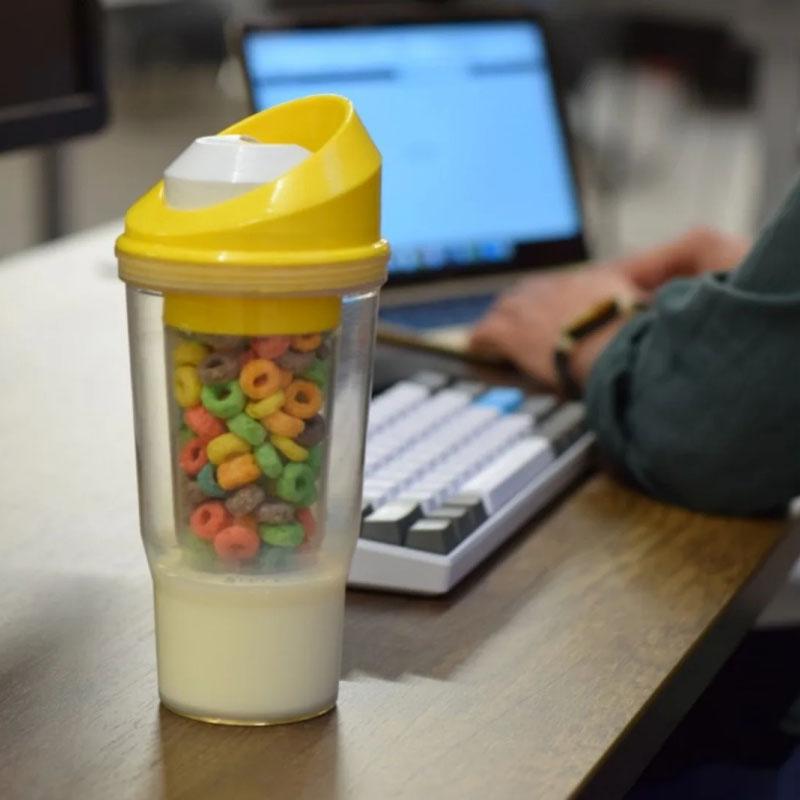 Crunch Cup On-the-Go Portable Milk Cereal Tumbler