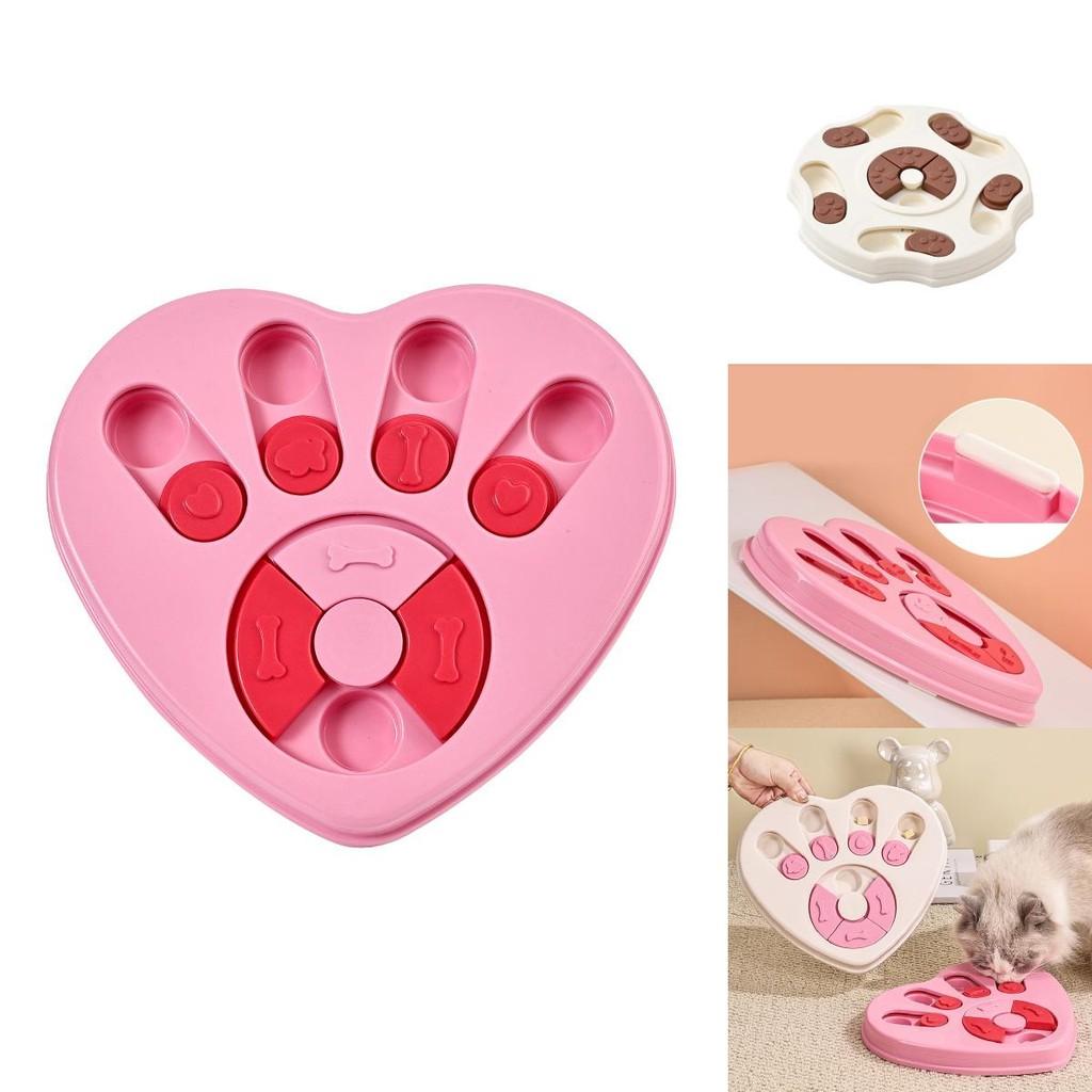 Interactive Heart Shaped Slow Feeder Dog Bowl Puzzle Toy For Engaging Playtime Fun